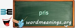 WordMeaning blackboard for pris